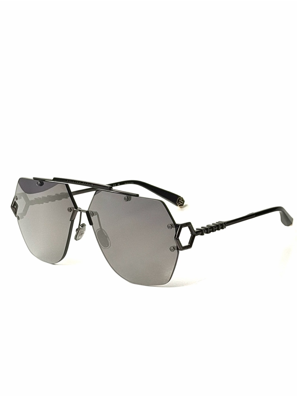 Philipp Plein SPP111 COL. 672X Sleek Authentic Black Sunglasses New NWT